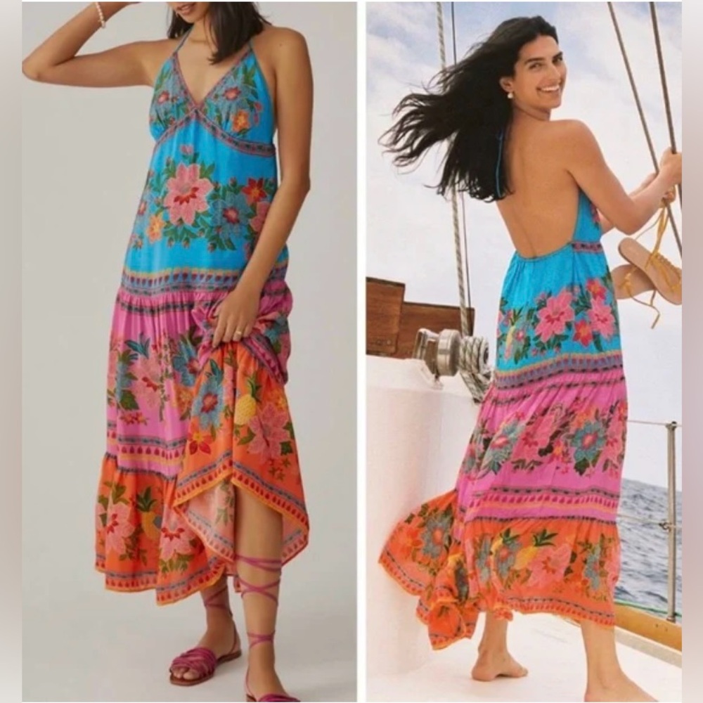 FARM Rio Multicolor Floral Maxi Dress